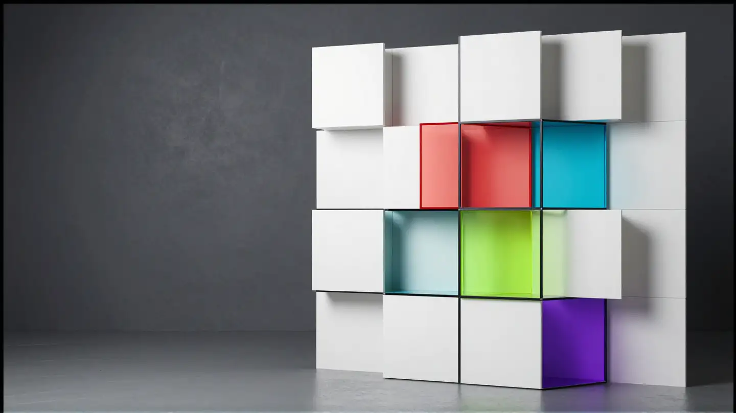 Composición modular colorida que representa Qwen Image 3